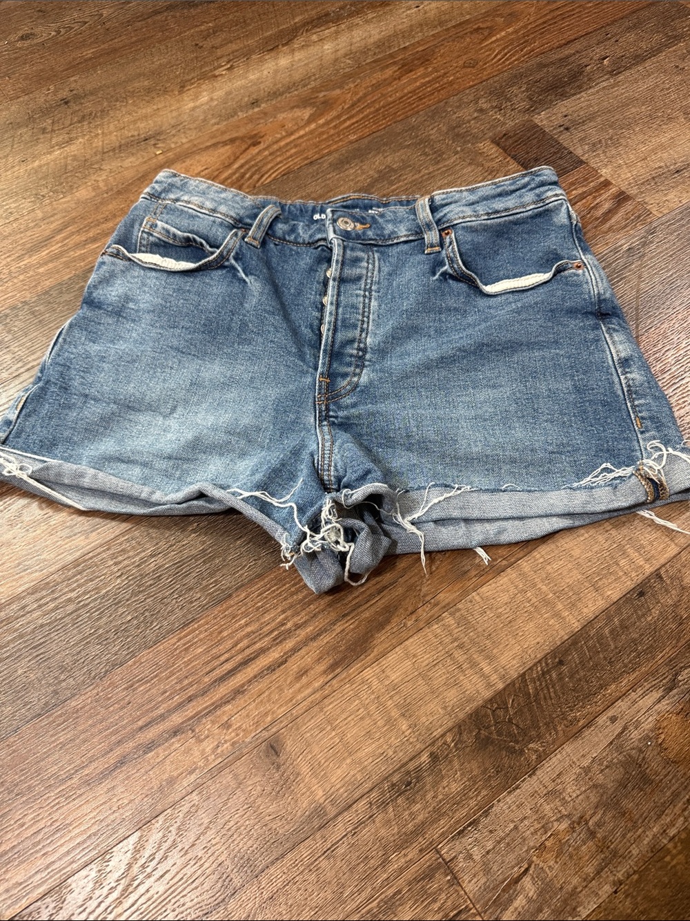 Old Navy Light Blue Frayed Denim Shorts